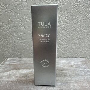 $14 🌙 NIB TULA Skincare 'Glaze Plumping Lip Treatment in ICED 0.28oz NEW